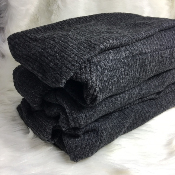 Off Shoulder Brushed Waffle Knit Sweater - Picture 4 of 4